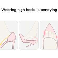 1个/2个/5个装 女士高跟鞋可调节鞋垫 - 柔软防滑趾垫，上下半码调节，符合人体工学的脚趾保护，舒适贴合，后跟缓冲 | 紧致鞋垫 | 弹性鞋垫材质，鞋履配件，女士前脚掌泡沫垫保暖，闺蜜节、小狗、嘉年华、派对装饰