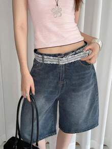 1件装时尚百搭蕾丝腰带，女士裙装和牛仔裤配饰 - 彩色 - 查看 2