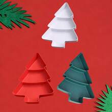 Christmas Tree Shaped Appetizer Platter, Snack Tray | Holiday Tableware, Can Hold Nuts, Candies, Dried Fruits And Seeds, Compartment Party Tray, Holiday Party, Kitchen, Office, Space-Saving Countertop Storage, Christmas Candy Decor, Compartment Dish - Multicolor - View 12