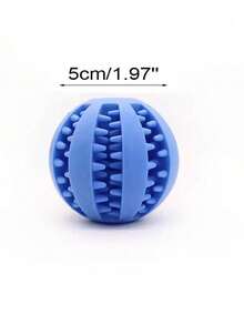 1pc Dog Toy Ball, Interactive Rubber Ball Chew Toy For Small Dogs, Dental Cleaning Ball, Pet Feeder Silicone Ball Toy - Multicolor - View 7