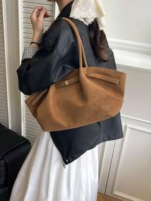 Nouveau sac à main de mode pour femmes  mat rétro haut de gamme, sac à bandoulière, édition spéciale multifonctionnelle, élégant, spacieux, durable, léger, polyvalent pour le travail, les voyages, les affaires, grand sac fourre-tout pour les cosmétiques - Multicolore - Voir 3