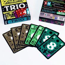 Trio – Một trò chơi bài vui nhộn và sáng tạo để tìm các cặp và tạo thành bộ ba với 36 lá bài và 2 chế độ chơi: Đơn giản và Hấp dẫn. Hãy cùng gia đình hoặc bạn bè đoán vui vẻ! Trò chơi bài tiếng Tây Ban Nha - Bộ ba - Xem 8