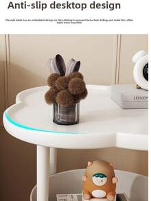 1件创意现代简约移动边桌，适用于客厅、卧室、阳台 - 可用作咖啡桌、沙发边桌、床头柜 - 彩色 - 查看 5