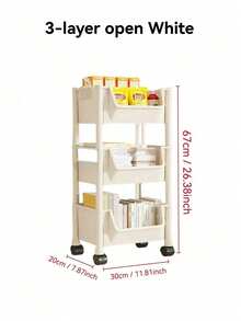 Xe đẩy đa năng 3/4/5 tầng, kệ lưu trữ 5 tầng nhỏ gọn tiết kiệm không gian, kệ lưu trữ mô-đun có thể tháo rời, xe đẩy nhựa, đa năng dùng cho nhà bếp và văn phòng, kệ lăn đứng sàn - Bộ - Xem 6