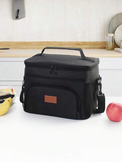 1Pc Large-Capacity Insulated Bag, Thermal Lunch Boxes, Lunch Boxes, Bento Boxes, Back To School, Portable Lunch Boxes, Large-Capacity Cooler Bags, Picnic Bags, Insulated Lunch Box Bags, Suitable For Students And Office Workers In Schools, Classrooms