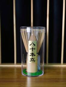 1pc 80-Prong Genuine Bamboo Matcha Whisk, Easily Produces Perfect Froth - Easy To Use And Clean - Traditional Japanese Handmade Matcha Tea Whisk, Designed For Matcha Enthusiasts