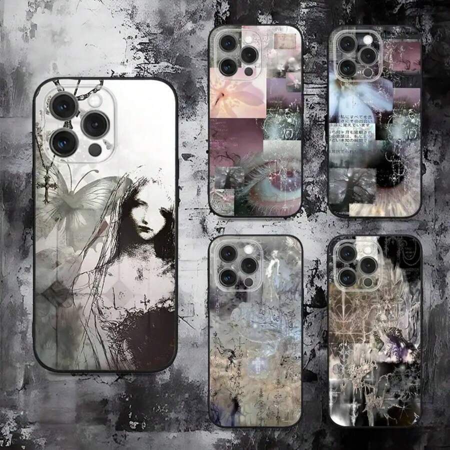Gothic Coquette Cybersigilism Phone Case For  16,15,14,13,12,11,Pro,Max,Plus,X,XS,SE,E,Mini,Soft Silicone Black Case.Christmas Accessories. Case. Hot-Selling Phone Cases. Novelty Cases. Fashion Phone Cases. Accsesories. 17 Pro Case.'s Best-Selling Phone Cases. 17 Pro Max Case. - Z3 - 查看 1