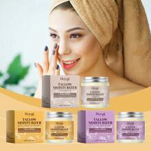 Hoygi Tallow Gently Moisturizer Cream Lavender Extract Deep Hydration Locks In Skin Moisture Relieve Dryness Soothe Skin Softening Nourishing Body&Face Care Cream - 紫色 - 查看 1