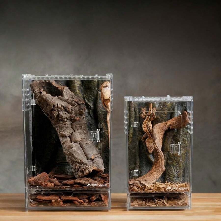 1pc Acrylic Tree Frog Pet Snake Habitat Terrarium With Front Opening For Reptile Breeding