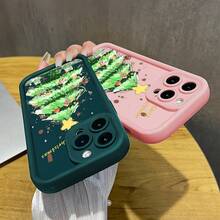 Fundas protectora de teléfono con Decoración Navideña Árbol Creativa regalo de moda minimalista interesante para hombres y mujeres, adecuado para  16/15/15Pro/15ProMax/14/13/12/11/XsMAX,  17,  Max Series,A14/A15/S23 Ultra/A50/A12/A32/A52/A72/A51/A21S/A13/A14/S22 Ultra/S23/A33/A53/S20 FE,Protección completa contra caídas, resistencia a impactos y prevención de rayaduras,diseño creativo y de moda para hombres y mujeres - Bordó - Ver 9