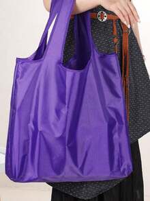 1PC Drawstring Fashion Supermarket Shopping Bag Foldable Reusable Waterproof Travel Bag,Portable Lightweight Tote Bag, Large Capacity Lightweight & Durable Tote Bag For Travel, Gym, And Grocery Shopping, Gift For Women, For Shopping And Go Out, Home Supplies - Multicolor - View 2