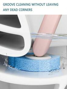 6-42 Pieces Of Disposable Toilet Brush Wall-Mounted Home Toilet Bathroom Cleaning Replacement Head Magic Device - Purple Lavender Replacement Brush Head (handle base not included) - View 6