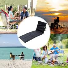 Una silla plegable larga, disponible en tres colores, se vende por unidad. Esta silla de jardín con barra de soporte de aleación de aluminio es perfecta para acampar y también se puede usar como silla de playa portátil para relajarse. - Verde - Ver 8