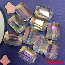 10颗/包 13*18mm 长方形麻将玻璃珠,DIY珠宝配件,带孔珠,可用于制作阳光捕手、项链、耳环、吊坠、手机钥匙链和汽车钥匙链 - 13*18mm長方形(10pcs) - 查看 27