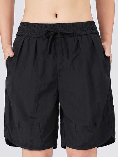 Quần short thể thao nữ bằng lụa băng, nhanh khô, thích hợp cho hoạt động ngoài trời mùa hè, cắm trại và leo núi.