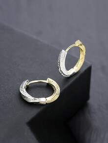 1 对优雅复古阿拉伯式图案环状耳环 - 黑色和金色复古铜耳环,适合所有场合的百搭时尚配饰,时尚耳环 | 精致设计耳环 | 黑金色饰面,独特耳环 - 彩色 - 查看 13