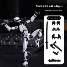 3D Movable Action Figure Toy Model, Multi-Joint Posable Digital Mannequin, Realistic Desktop Decor - Multicolor - View 11