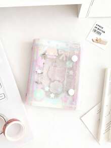 1套卡通女孩清新透明M5活页夹套装,双环软封面,透明内页替换装,Kpop照片整理器,大容量便携式活页夹,DIY活页夹笔记本套装,印章,可爱贴纸,贴纸本替换装,日记本,贴纸本,笔记本,集邮册,胶水。文具,学习用品。印章,透明活页贴纸本,印章,3D贴纸,印章 - M5 - 查看 24