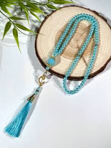 1 String/12 Strings Islamic Prayer Beads, 99pcs Glass Faux Pearl Beaded Rosary, For Muslim Prayer And Arabic Praise Bracelet - Multicolor - View 23