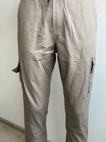 Men's Casual Military Tactical Pants - Multiple Pockets For Work And Sport - 煙灰色 - 查看 1