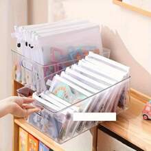 12pcs Mesh Zippered File Folder - A4/A5 Mesh Zippered Document Bag, Large Capacity Simple Transparent File Organizer, Zippered Mesh File Bag, Paper Storage Bag, Nylon Mesh File Bag, Hanging Mesh File Organizer, Reusable. Suitable For Desktop File Organization, - Clear - View 6