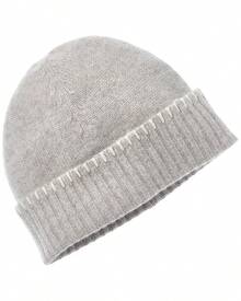 Bruno Magli Whipstitch Cuffed Cashmere Hat - 灰色 - 查看 2