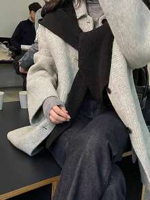 1pc Women's Casual, Elegant Style Wool Balaclava Hat - With Hood And Scarf, Featuring Cozy Thermal Lined, Windproof, Warm, And Cold-Resistant - One Piece Scarf - View 4