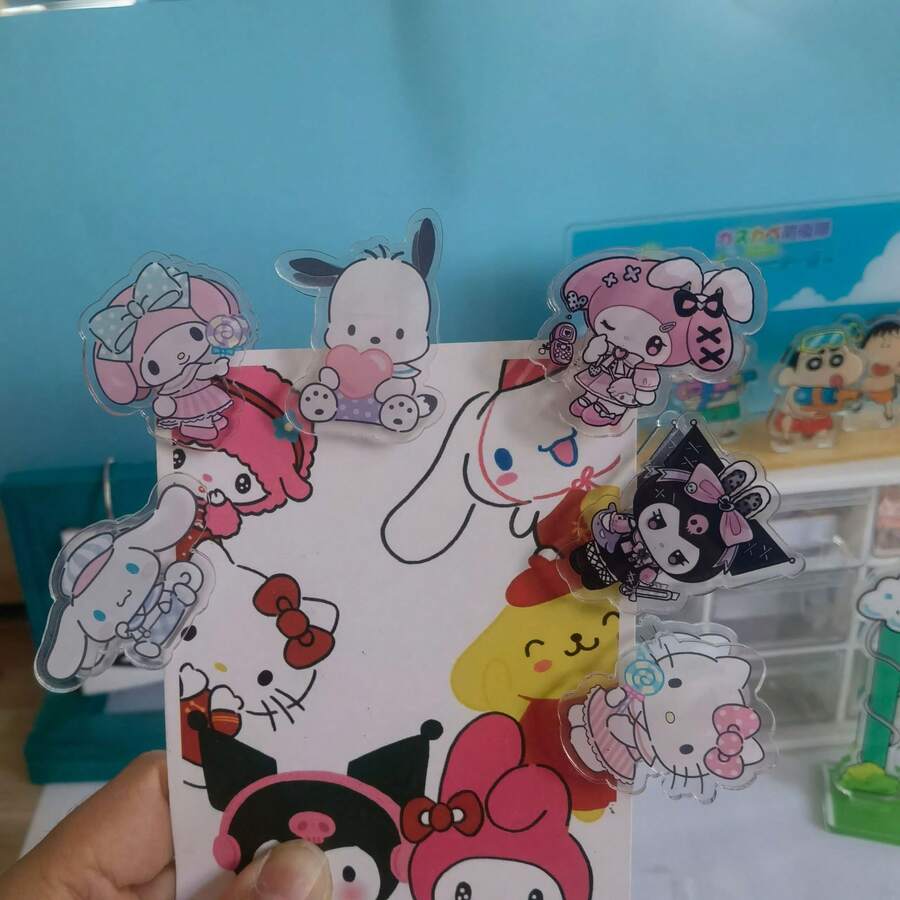 可爱三丽鸥亚克力PP夹备忘录夹，创意屁股形状办公用品夹，文件整理夹