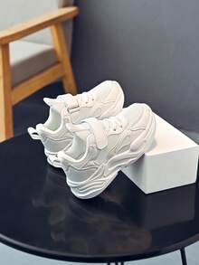 Children's White Sneakers, Spring And Autumn Style, Mesh Breathable And Lightweight Toddler Chunky Sneakers, Girls' Casual Shoes Suitable For 3-12 Years Old, Tennis Shoes, Campus Running Shoes - White - View 4