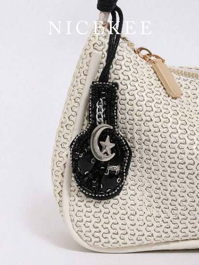 Minimalist & Fashionable Holiday Bag Charm, Contrast Color Beaded Faux Coconut Tree Pendant, Exquisite High-Value Decorative Item, Compact & Chic Design, Versatile For Daily Wear, Suitable To Pair With Bags And Outfits For Beach Vacation