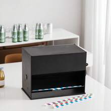 Straw Dispenser, Pencil Dispenser, Plastic, 8.5"L X 5"W X 6.5"H, Black - 預設 - 查看 1