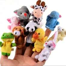 5pcs Cartoon Animal Finger Puppets, Role Play Storytelling Plush Dolls Toys - Color - View 2