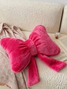 4pcs Soft & Cute Bow Decor Throw Pillow, Suitable For Bed, Sofa And Bedroom, Essential Home Decor Set, Birthday Gift, Christmas Decoration, Perfect Gift For Family And Friends At Weddings