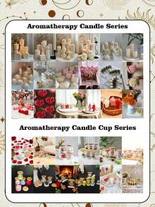 1 套牡丹香氛蜡烛，采用优质天然大豆蜡制成，质地细腻光滑，萃取自植物精油和天然大豆蜡基底，可散发花香，营造宜人生活氛围。 - 彩色 - 查看 4