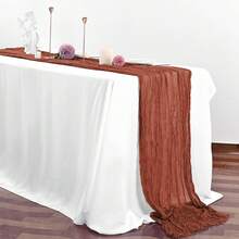 One Table Runner, Made Of Semi-Transparent Fabric, Suitable For Occasions Such As Weddings, Birthdays, And Bridal Showers.