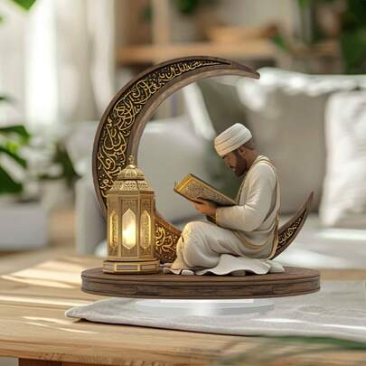 2D Platt Eid Al-Fitr Ramadan Eid Mubarak Skrivbordsdekor, 2D Akryl Skrivbordsprydnad, Eid Al-Fitr Juldekoration, Eid Al-Fitr Gåva, Hem & Kök > Juldekor > Dekorativa Plaketten & Accenter