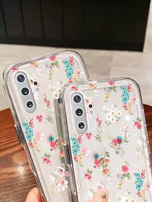 Coques de téléphone haute résolution et entièrement transparentes pour Samsung Galaxy Note 10 Pro, Note 10 Plus, Note 20. Coque de protection intégrale ultra-fine à motif floral frais, fabriquée en matériau souple. - Transparent - Voir 7