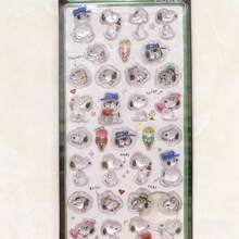 1pc Anime Cartoon 3D Stickers, Cute Animal Kitten Stickers, Reusable Waterproof Stickers, DIY Craft Stickers, Suitable For Laptops, Water Bottles, Notebooks, Cars, Luggage, Gift Wrapping, Party Decorations, Vinyl Stickers, School Supplies, Back-To-School Supplies.