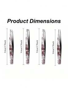 1/4pcs Stainless Steel Precision Eyebrow Tweezers Set, Professional Beauty Tool For Eyebrow, Facial Hair And Ingrown Hair Care, Unisex Eyebrow Tweezer - Multicolor - View 3