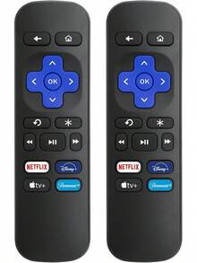 [Pack Of 2] Replacement Remote For Roku Box,For Roku Express,For Roku Premiere,For Roku Player,For Roku1/2/3/4,(NOT For Stick And TV Or Game) - 1 - 查看 2