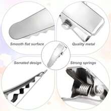 YALOJE 100pcs Metal Alligator Hair Clips, Small Crocodile Hair Clips, Alligator Barrettes Accessories For Women DIY Crafts, Hair Bows, Arts - Silver - Màu B - Xem 3