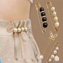 49pcs Shoe & Boot Decorative Accessories - Pins, Adjustable Buckles, Faux Pearl Brooches, Sweater Shawl Hat Clips, Clothing Dress Brooch Pins, Pants Waist Belt Fasteners, Safety Pins - Multicolor - View 2