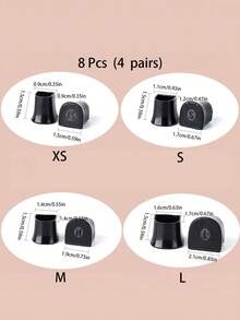 4 Pairs U-Shaped High Heel Protectors, Anti-Slip, Noise Reduction, Wear-Resistant Heel Covers