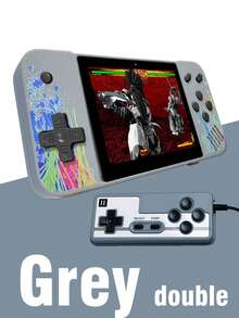 1pc Handheld Game Console Including 800 Games Large Screen Retro Nostalgic Old-Fashioned Game Consoles Support To TV Russian Classic Block Machine 8090s Memories Mini Micro Game Console Support 2 Players Battle With HD 3.5-Inch Screen Birthday Gift - Blue - View 15