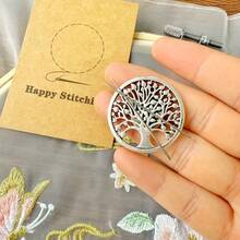 2026-NEW[ Latest Style]Best Combination For Cross Stitch Embroidery - One Round Tree Of Life Pin Cushion - Metal Tree Of Life Needle Holder - Needle Nanny - Stitching Needle Holder - Embroidery Small Gift - Handicraftsman'S Gift - Mother'S Day Gift - Grandmother'S Gift - Life Tree - View 4