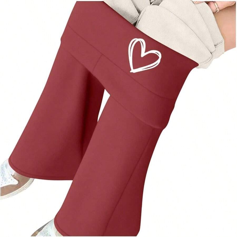 - Pantalones de invierno con forro polar para mujer, pantalones trmicos gruesos para yoga, con bolsillos, cintura alta, leggings acampanados, pantalones de trabajo - 2XL + A05-vino - Ver 1