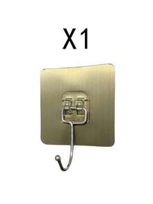 1~20个装大号重型壁钩，自粘式多用途挂钩，可挂外套、帽子、毛巾、钥匙等杂物，防水衣架，适用于浴室、卫生间、厨房、家居玄关、衣柜、车库、杂物间、办公室、宿舍等场所，方便收纳整理。强力粘贴，安装牢固，不留痕迹，节省空间，易撕易用，可重复使用，可移除，简约装饰挂钩，家居收纳好物，节日聚会、感恩节、圣诞节派对等场合的理想之选。 - 拉絲灰 - 查看 9