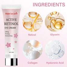 视黄醇眼霜，提拉紧致保湿，蕴含咖啡因、玻尿酸和维生素C | 抗衰老眼部护理，改善黑眼圈、皱纹和眼袋 | 减少细纹，男女皆宜 | 护肤方案 - 粉色 - 查看 4