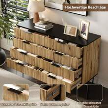 Moderne Sideboards,Schränke,Lagerschränke,Kommode,Geeignet Für Wohnzimmer/Esszimmer/Eingang,120 X 39.5 X 80cm (B/H/T) - Camel - View 5