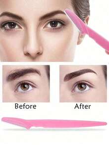 1/10/20/30 PCS Bottled Eyebrow Trimmers, Body Hair Removal Trimmers And Facial Eyebrow Shavers, For Eyebrow Trimming, Precise Exfoliation And Peeling Tools, Eyebrow Trimmers, Manual Eyebrow Trimming Tools, Beauty Tools, Eyebrow Trimming Tools, Eye Makeup Tools - Pink - View 8